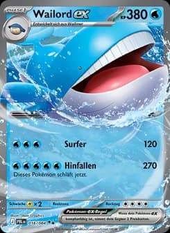 Wailord-ex card in German