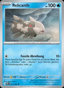 Relicanth card in German