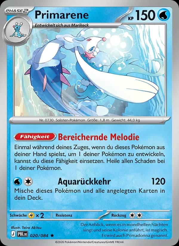 Primarene card in German