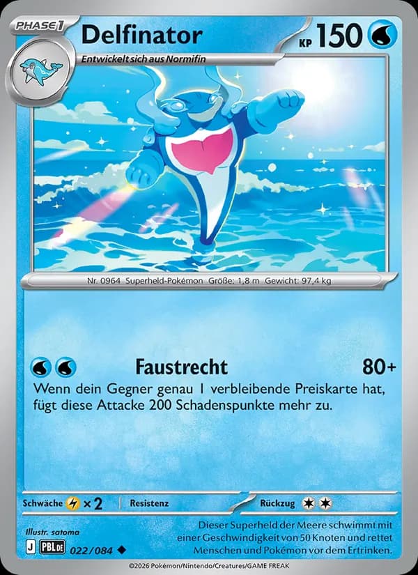 Delfinator card in German