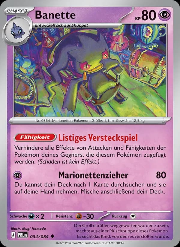 Banette card in German