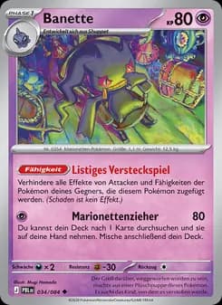 Banette card in German