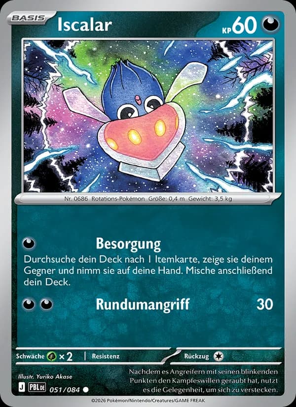 Iscalar card in German