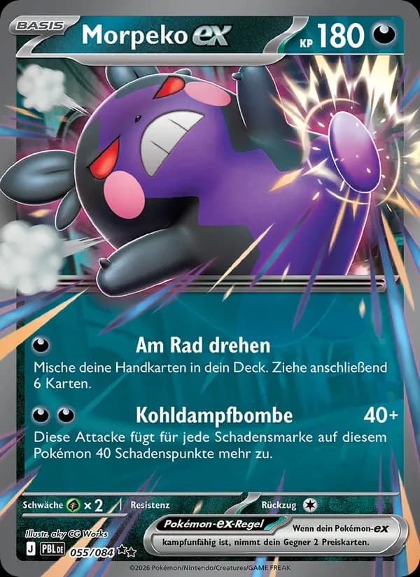 Morpeko-ex card in German