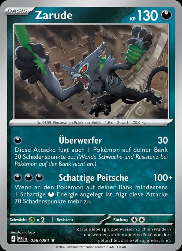 Zarude card in German