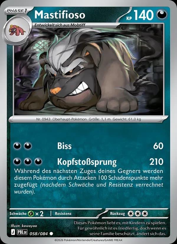 Mastifioso card in German