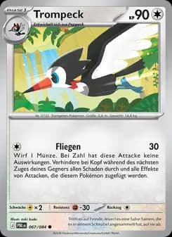 Trompeck card in German