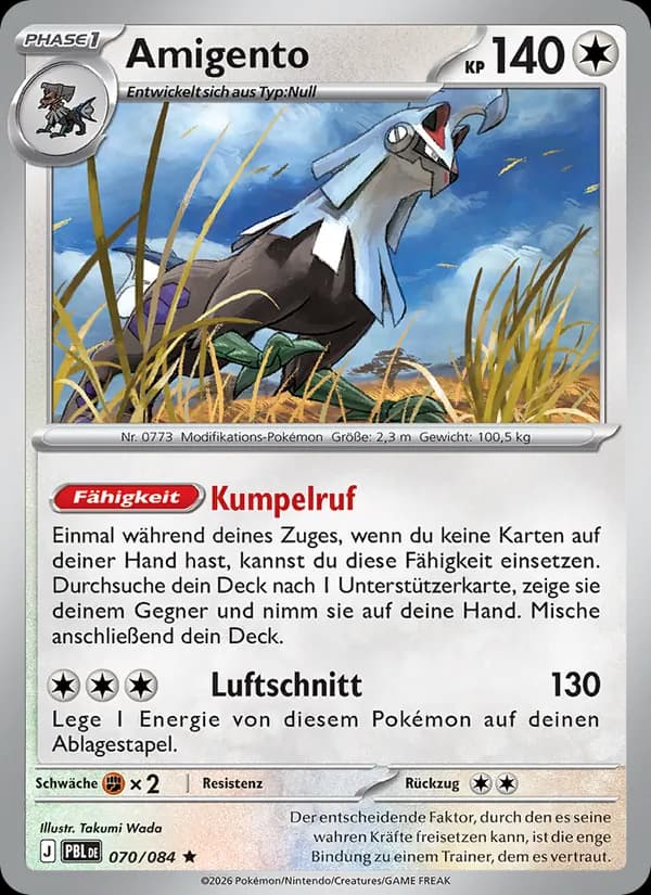 Amigento card in German
