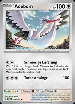 Adebom card in German