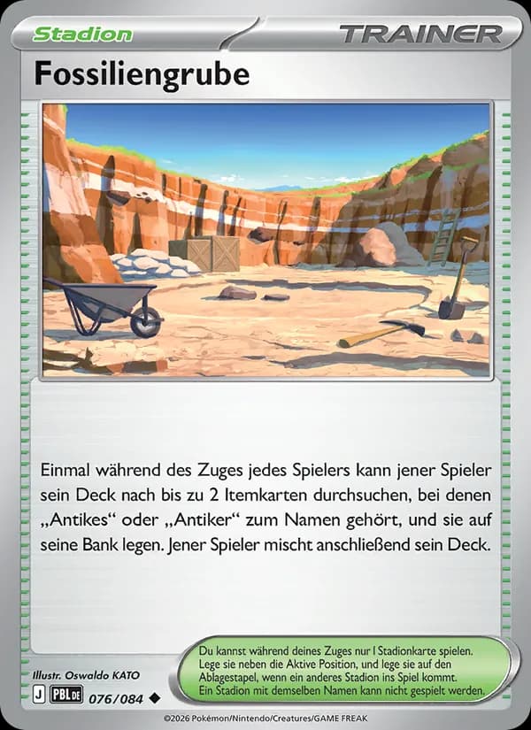 Fossiliengrube card in German