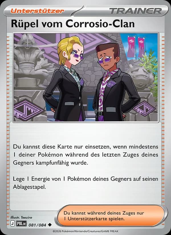 Rüpel vom Corrosio-Clan card in German