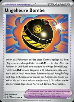 Ungeheure Bombe card in German