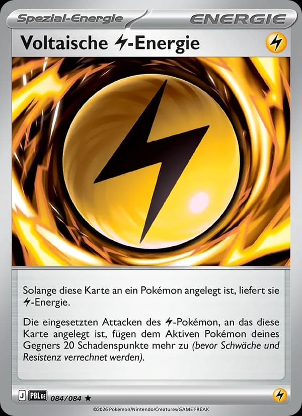 Voltaische Lightning-Energie card in German