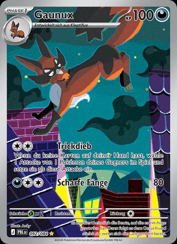 Gaunux card in German