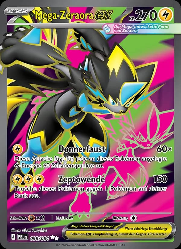 Mega-Zeraora-ex card in German