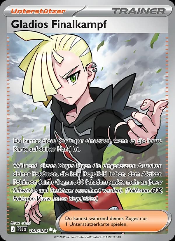 Gladios Finalkampf card in German