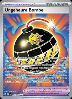 Ungeheure Bombe card in German