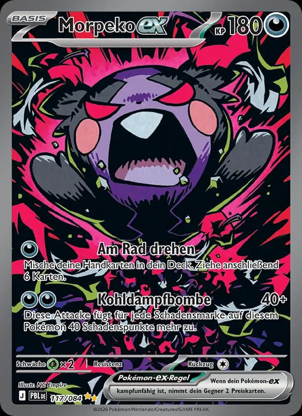 Morpeko-ex card in German