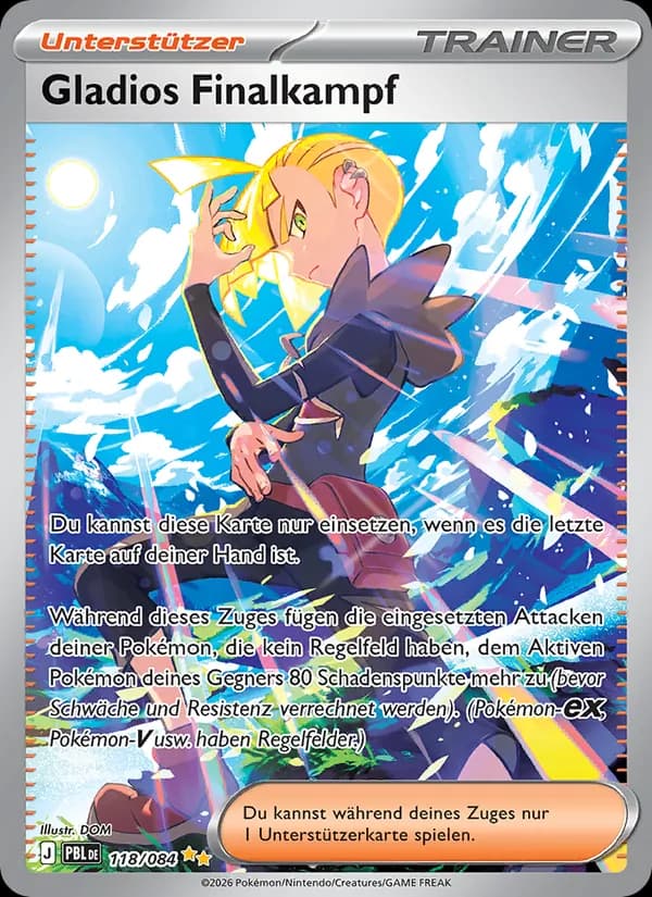 Gladios Finalkampf card in German