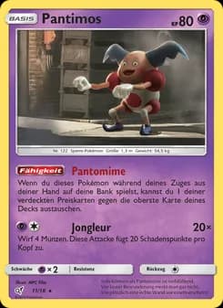 Pantimos card in German