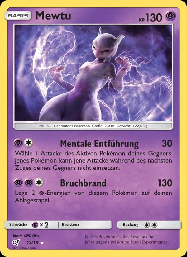 Mewtu card in German