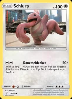 Schlurp card in German