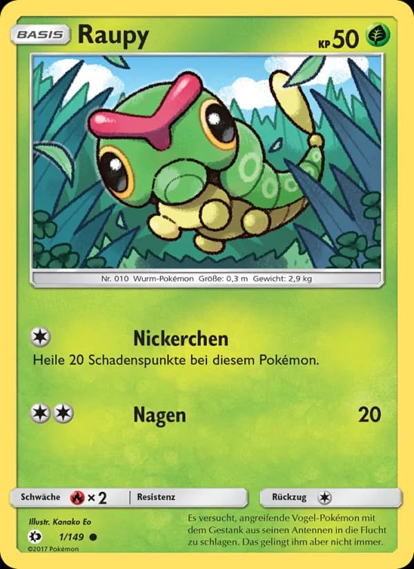 Raupy card in German