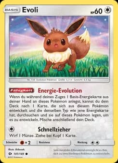 Evoli card in German