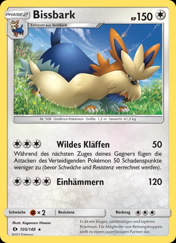Bissbark card in German