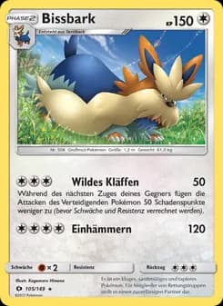 Bissbark card in German