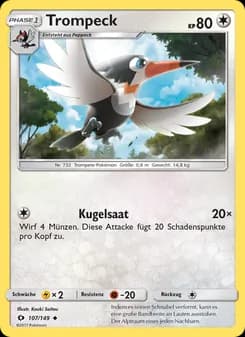 Trompeck card in German