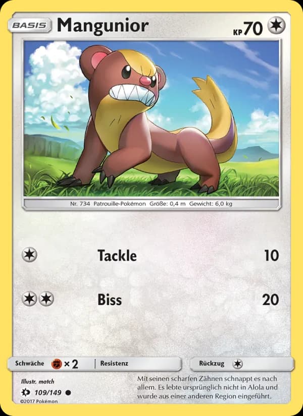 Mangunior card in German