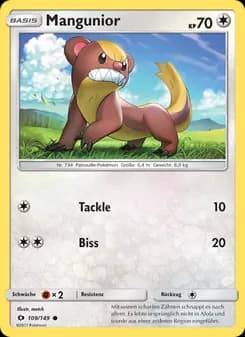 Mangunior card in German