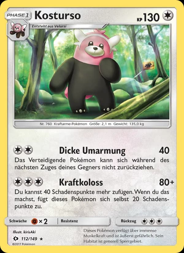 Kosturso card in German