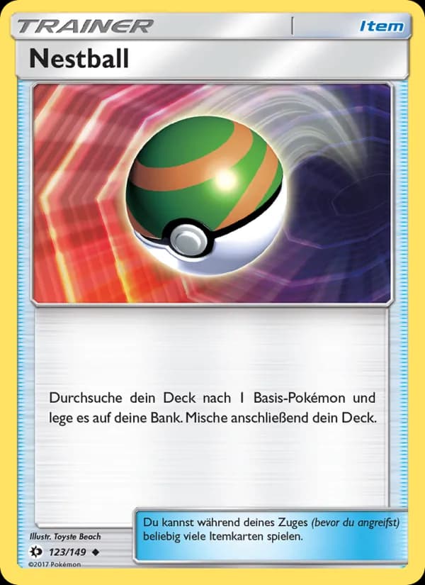 Nestball card in German