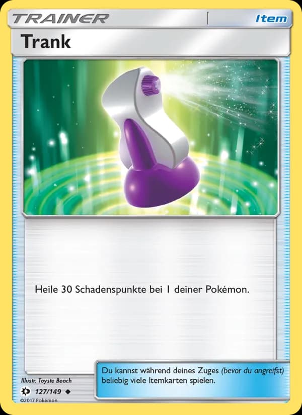 Trank card in German