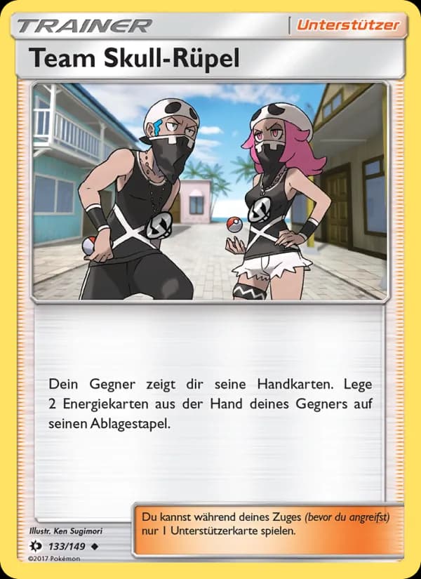 Team Skull-Rüpel card in German