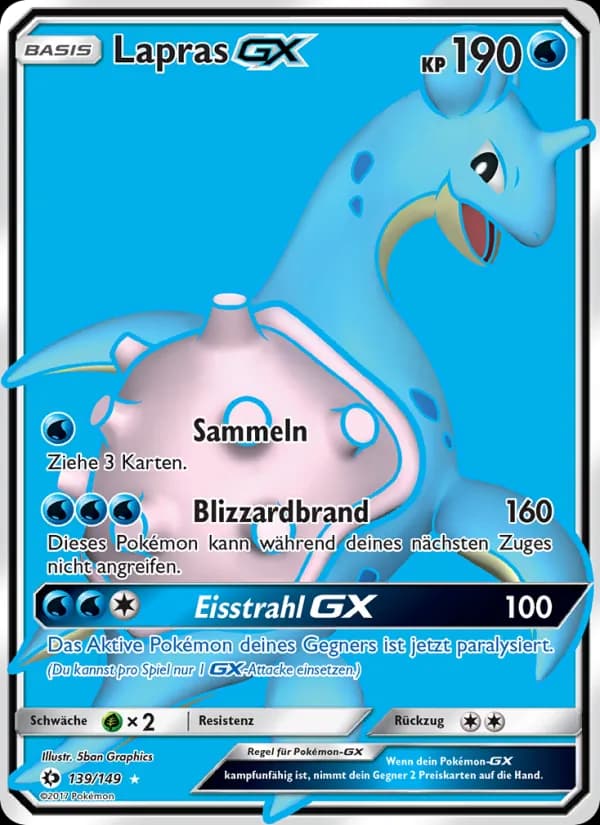 Lapras GX card in German