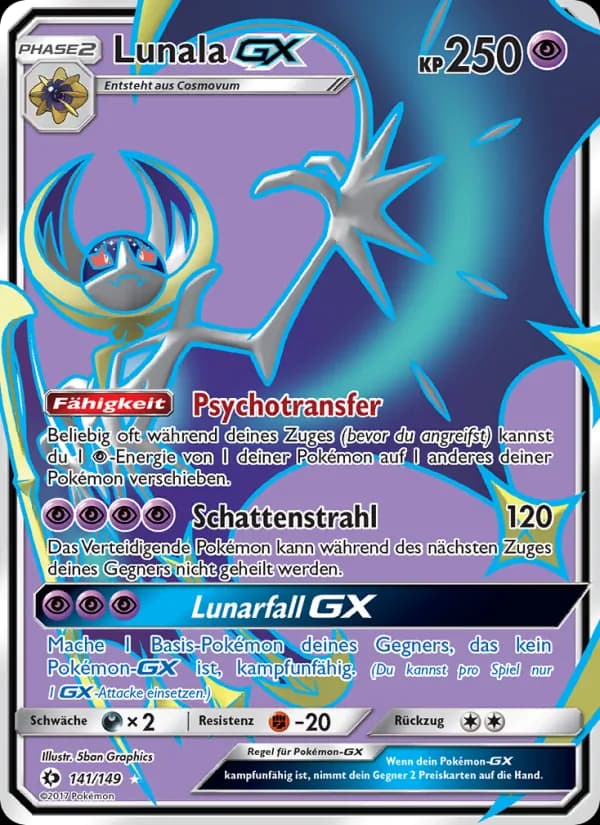 Lunala GX card in German