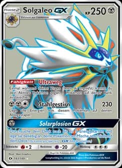 Solgaleo GX card in German