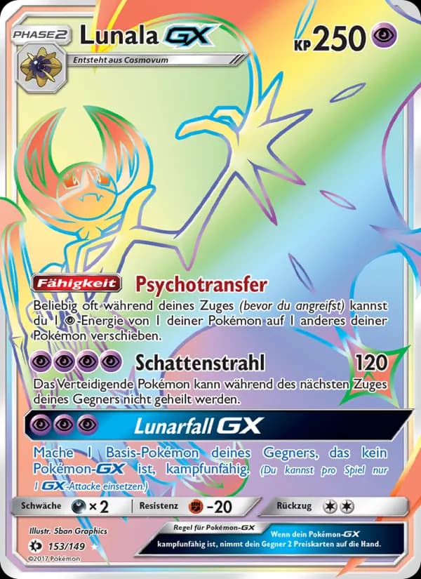 Lunala GX card in German