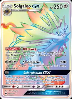 Solgaleo GX card in German