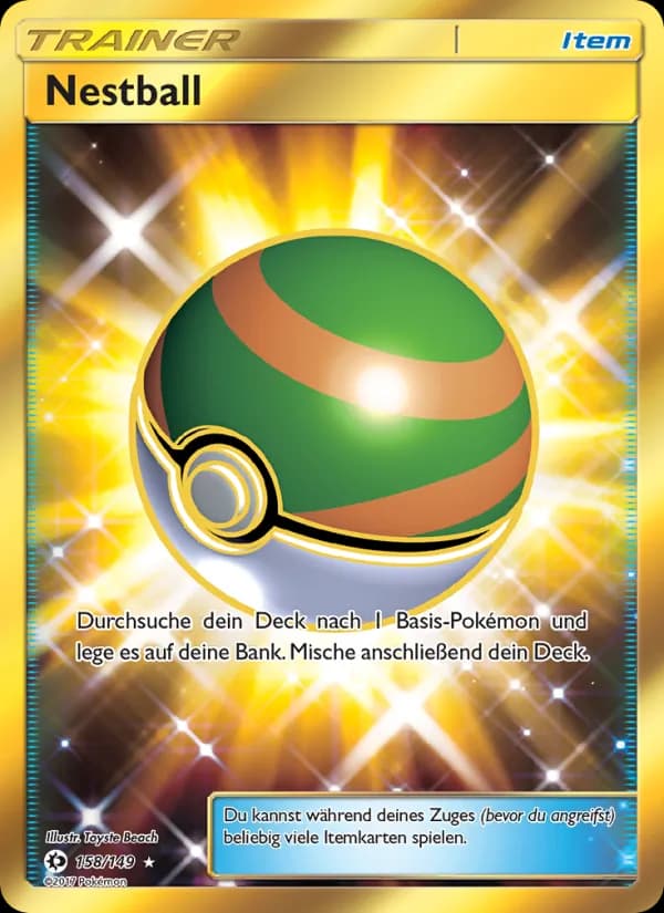 Nestball card in German