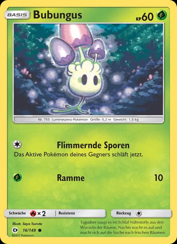 Bubungus card in German