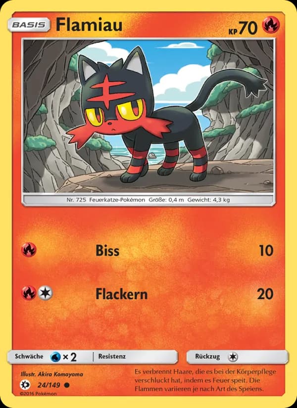 Flamiau card in German