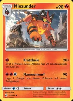 Miezunder card in German