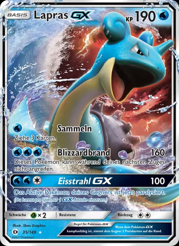 Lapras GX card in German