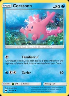 Corasonn card in German