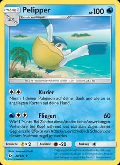 Pelipper card in German