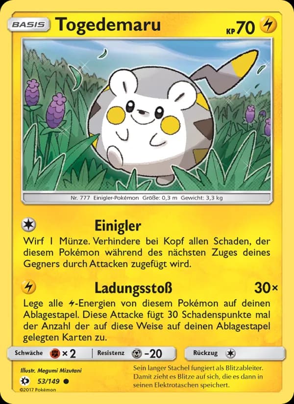 Togedemaru card in German